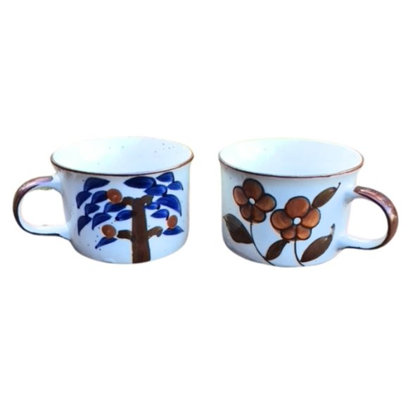 Otagari Other - 🍇🌿Two Otagari Soup Bowls /Mugs 🐷🐳 Reduced 6/30/25 MOVING